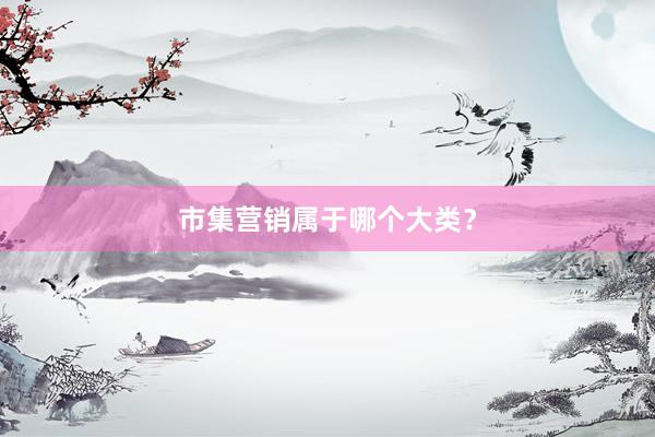 市集营销属于哪个大类？